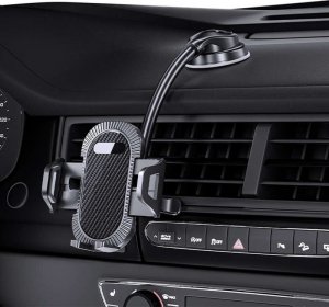 4kom.pl Uchwyt samochodowy Holder do auta na telefon na deskę kokpit szybę Czarny 6