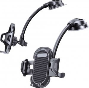 4kom.pl Uchwyt samochodowy Holder do auta na telefon na deskę kokpit szybę Czarny 9