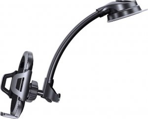 4kom.pl Uchwyt samochodowy Holder do auta na telefon na deskę kokpit szybę Czarny 10