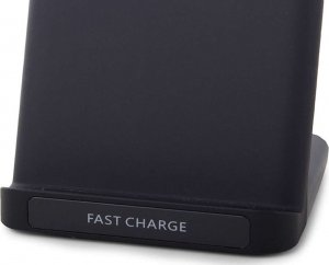 Ładowarka 4kom.pl Ładowarka indukcyjna szybka bezprzewodowa Qi 15W podstawka ładująca pionowa Czarna 15