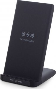 Ładowarka 4kom.pl Ładowarka indukcyjna szybka bezprzewodowa Qi 15W podstawka ładująca pionowa Czarna 10