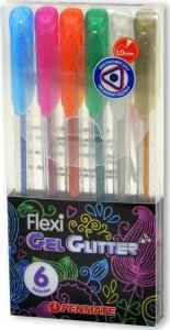 Penmate Długopis żelowy Flexi Abra Gel 6 kol brokatowe 1