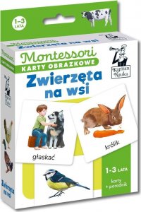 Kapitan Nauka Montessori Karty obrazkowe Zwierzęta 1- lata 1