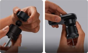 Baseus Baseus uchwyt samochodowy z wbudowaną ładowarką indukcyjną 15W na kratkę wentylacyjną nawiew szary 3