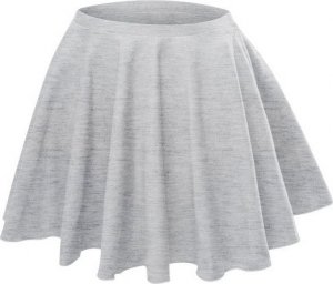 RENNWEAR Rozkloszowana spódniczka z koła - melanż szary 128-134 cm 1