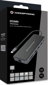 Stacja/replikator Conceptronic DONN15G USB-C 3