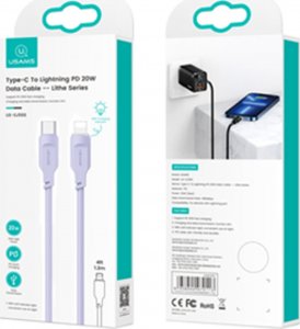 Kabel USB Usams USB-C - Lightning 1.2 m Fioletowy (brak) 11