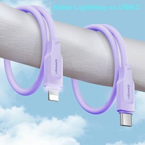 Kabel USB Usams USB-C - Lightning 1.2 m Fioletowy (brak) 32