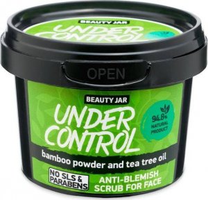 Beauty Jar Under Control scrub do twarzy przeciw wypryskom z olejem z drzewa herbacianego i proszkiem bambusowym 120g 1
