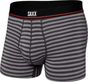 SAXX Bokserki męskie elastyczne krótkie SAXX NON-STOP STRETCH Trunk z rozporkiem w paski - szare S 1