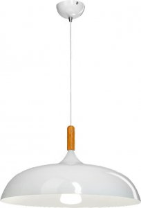 Lampa wisząca Auhilon Skandynawska lampa wisząca Malmo do jadalni biała drewno 1