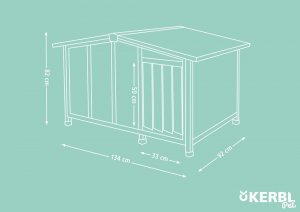 Kerbl KERBL Buda dla psa Overview, 134 x 92 x 82 cm 2