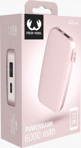 Powerbank Hama FRESH 'N REBEL POWERBANK 6000 MAH USB-C FAST CHARGING SMOKEY PINK 6