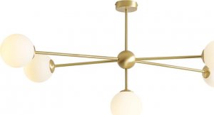 Lampa wisząca Aldex Modernistyczna lampa sufitowa Pearl 1113PL_F40 mosiądz biała 1