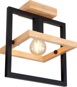 Lampa sufitowa Globo Sufitowa lampa regulowana Erica 15575D frame czarna drewno 1