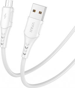 Kabel USB Vipfan USB-A - microUSB 1 m Biały (X12MK) 2