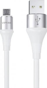 Kabel USB Vipfan USB-A - microUSB 1.2 m Biały (X09MK) 1