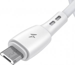 Kabel USB Vipfan USB-A - microUSB 1 m Biały (X05MK-1m-white) 1