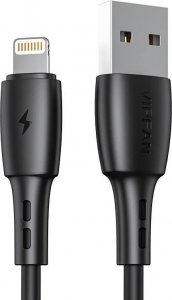 Kabel USB Vipfan USB-A - Lightning 1 m Czarny (X05LT-1m-black) 1