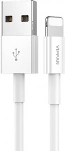 Kabel USB Vipfan USB-A - Lightning 1 m Biały (X03LT) 1