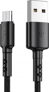 Kabel USB Vipfan USB-A - microUSB 1.2 m Czarny (X02MK-1.2m-black) 1