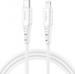 Kabel USB Vipfan USB-C - Lightning 1 m Biały (P04-1m) 1