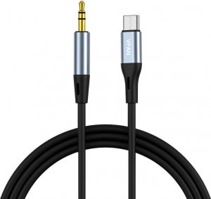 Kabel USB Vipfan USB-C - mini Jack 3.5 mm 1 m Szary (L06) 1