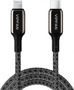 Kabel USB Vipfan USB-C - Lightning 1.5 m Czarny (CB-P3) 1