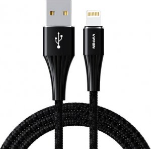 Kabel USB Vipfan USB-A - Lightning 1.2 m Czarny (CB-A1LT-black) 1