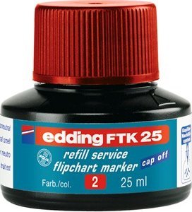 Edding Tusz do uzupełniania markerów do flipchartów e-FTK 25 EDDING, czerwony 1