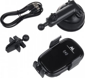 Maclean Ładowarka bezprzewodowa/indukcyjna Qi Maclean, uchwyt samochodowy, 5W/7.5W/10W/15W, automatyczna, pasuje do telefonów 4.7-6.7", 8