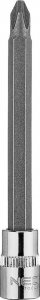 Neo Końcówka wkrętakowa PH2 na nasadce 1/4", długa, 87 mm 1