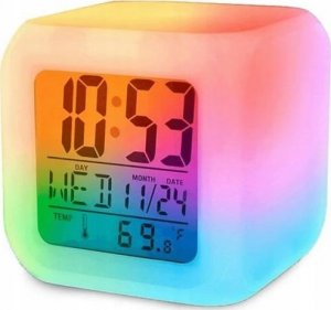 ER4 BUDZIK ZEGAR TERMOMETR KALENDARZ LCD KAMELEON 1
