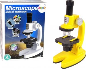 LeanToys Mikroskop Żółty Dla Małego Naukowca Zestaw Edukacyjny 1