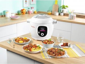 Multicooker Moulinex MOULINEX YY4405FB Cooko Smart Multicooker + 6 l 100 kadzi Przepisy i ksiazka kucharska w zestawie - bialy 5