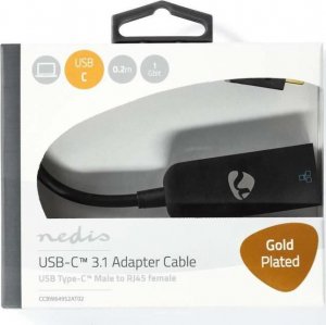 Kabel USB Nedis USB-C - RJ-45 0.2 m Czarny (CCBW64952AT02) 4