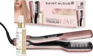 Saint Algue SAINT ALGUE Demeliss TITANIUM Love Edition Prostownica kolorowa Steam GOLD ROSE + zabieg odzywczy 100 ml Kera-PROTEIN 1