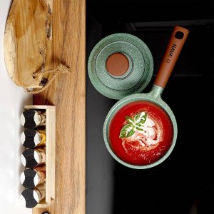 NAVA Rondel garnek granitowy z pokrywką OMEGA 16 cm 1,5 l 4