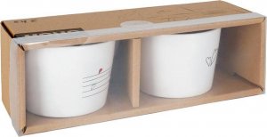 Orion Kubki / filiżanki z uchem ceramiczne białe SERDUSZKA zestaw 2 szt. 210 ml 7