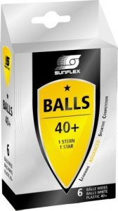 Sunflex Piłeczki do tenisa stołowego SUNFLEX 1-Star Balls 6 szt. białe 21603 1