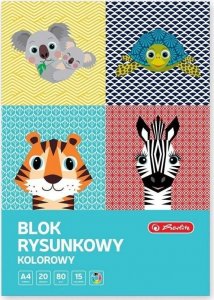 Herlitz Blok rysunkowy A4/20K kolor Cute Animals (10szt) 1