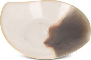 Eurofirany Nowoczesna patera ceramiczna KATIA 28X23X6 kremowa x2 1