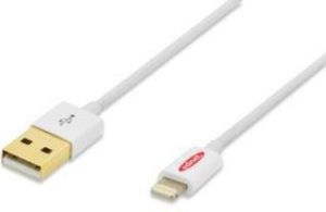 Kabel USB Ednet Lightnin, 0.5m, biały (31020) 1