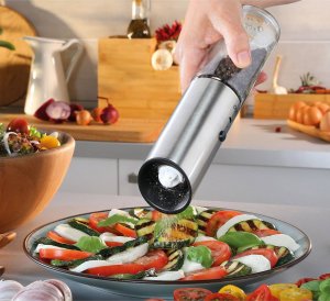 Młynek do przypraw Cilio Elektryczny młynek do pieprzu lub soli ładowany przez USB śred. 5 x 22,5 cm 5