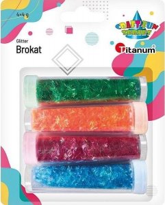 Titanum Brokat w fiolkach tęczowy 4 kolory 1