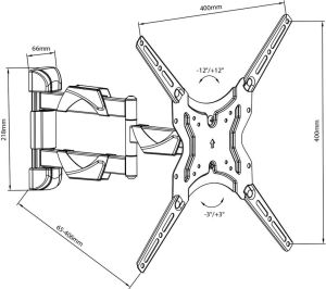 Maclean Uchwyt ścienny MC-743 13'' - 50'' 6