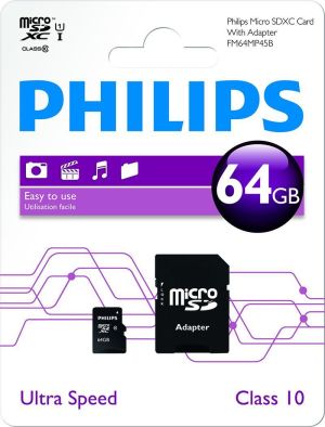 Karta Philips MicroSDXC 64 GB Class 10  (FM64MP45B/10) 1
