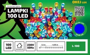 Lampki choinkowe Okej Lux 100 LED niebieskie 1