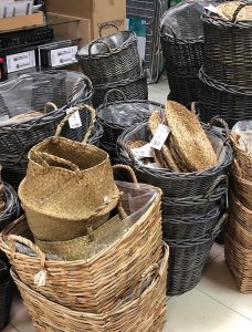 Tin Kosz wiklinowy z uchwytami, szary (śr. 42 cm, wys. 33 cm) 3