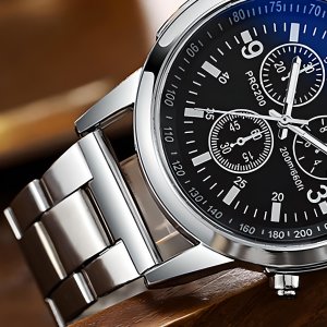 Zegarek sportowy Retoo ZEGAREK MĘSKI KWARCOWY KLASYCZNY SPORTOWY SREBRNY 15